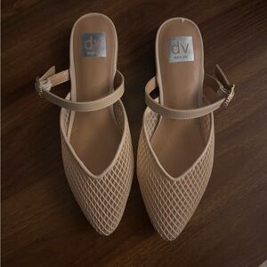 DV by Dolce Vita Nude Mesh Slingback Flats – Pointed Toe